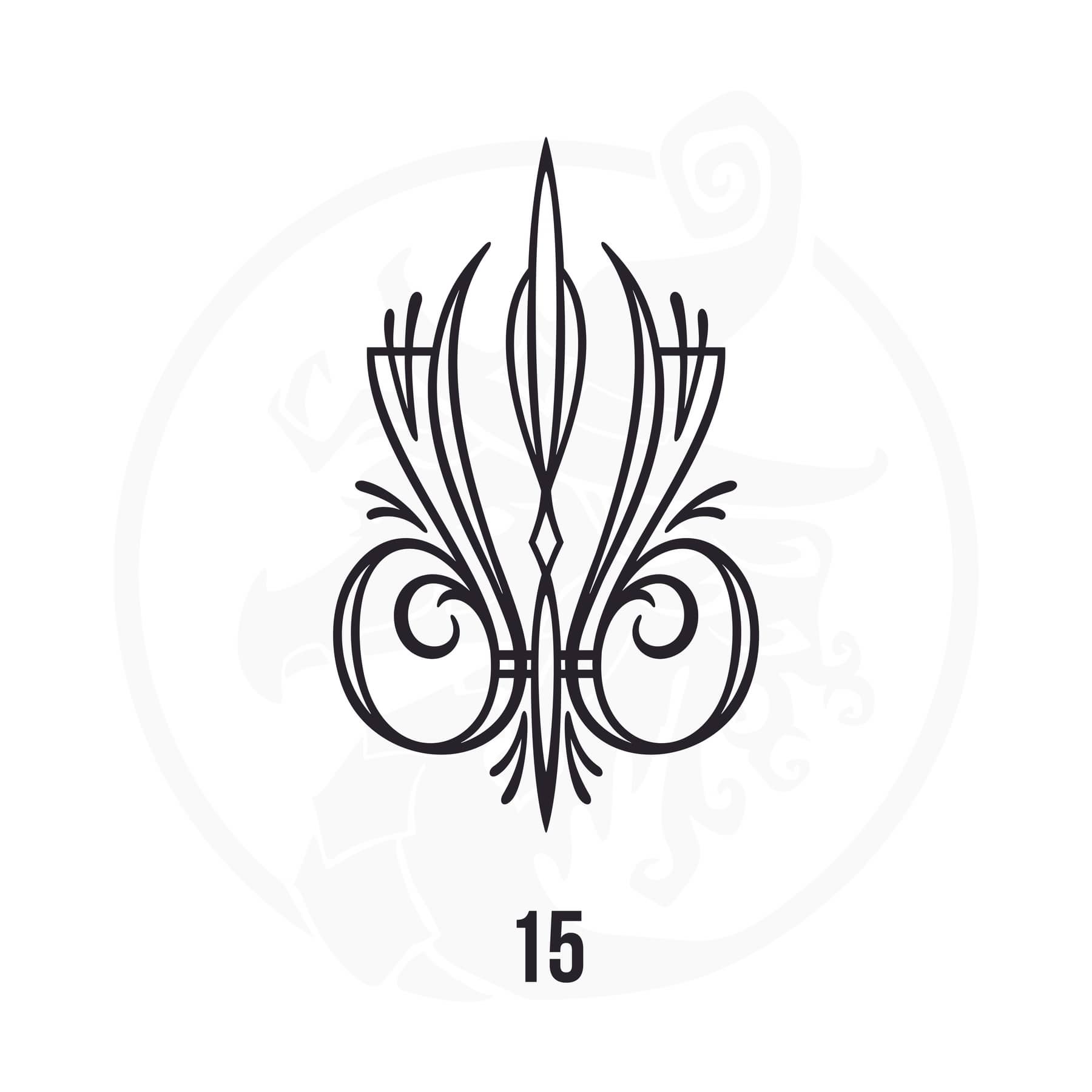 Pinstripe Vinyl Decal Series 107 Style 15, premium high-quality die-cut vinyl decal design #1 for cars, trucks, motorcycles, laptops, and more, sticker