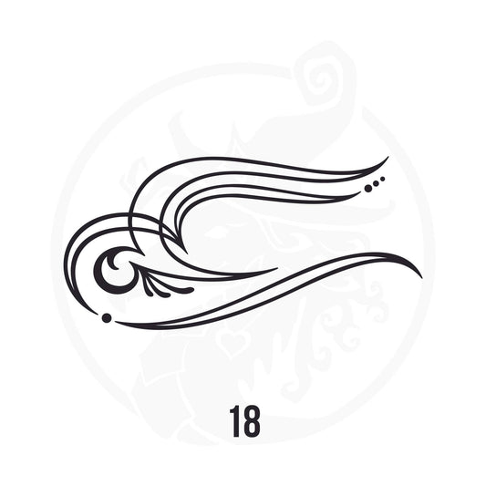 Pinstripe Vinyl Decal Series 107 Style 18, premium high-quality die-cut vinyl decal design #1 for cars, trucks, motorcycles, laptops, and more, sticker