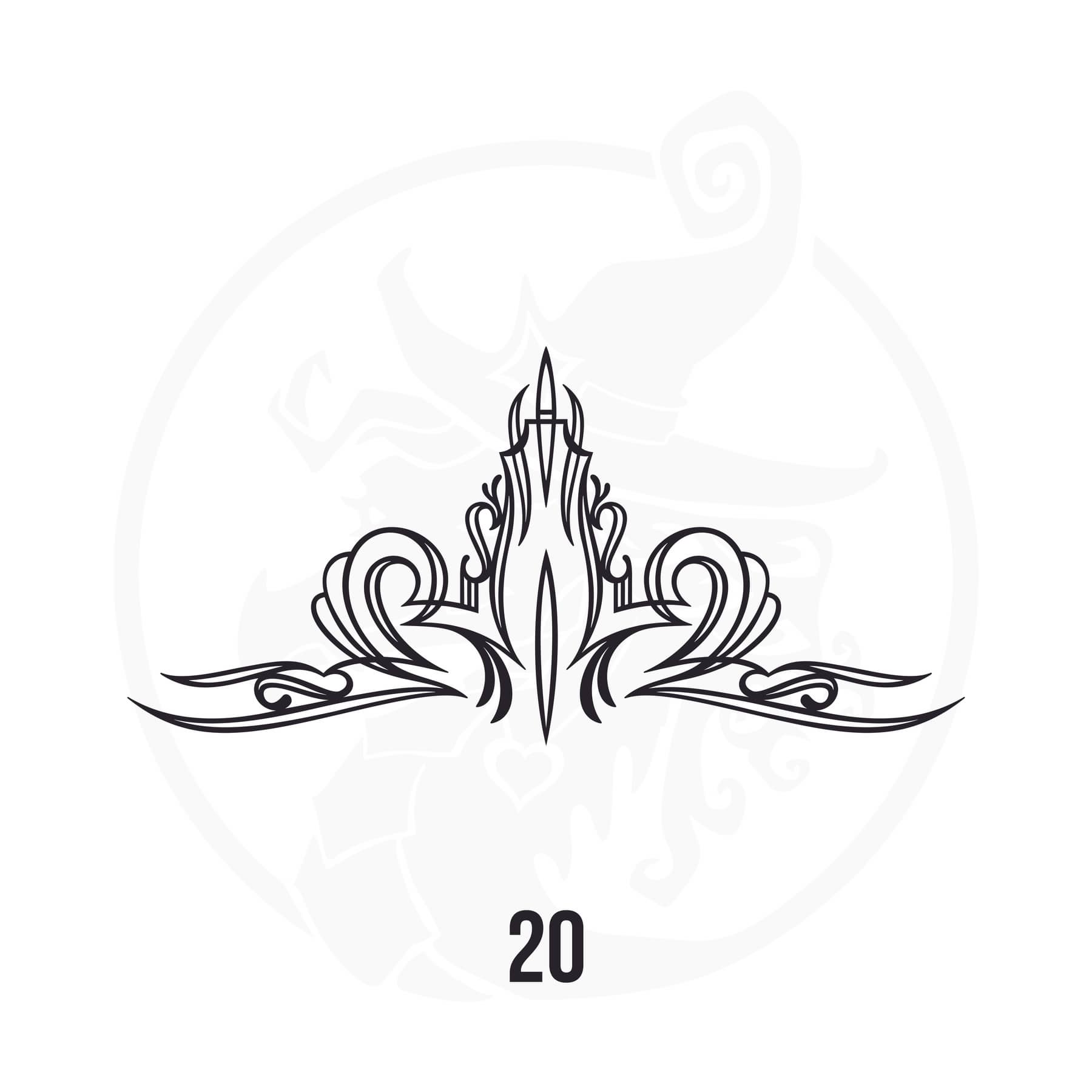 Pinstripe Vinyl Decal Series 107 Style 20, premium high-quality die-cut vinyl decal design #1 for cars, trucks, motorcycles, laptops, and more, sticker
