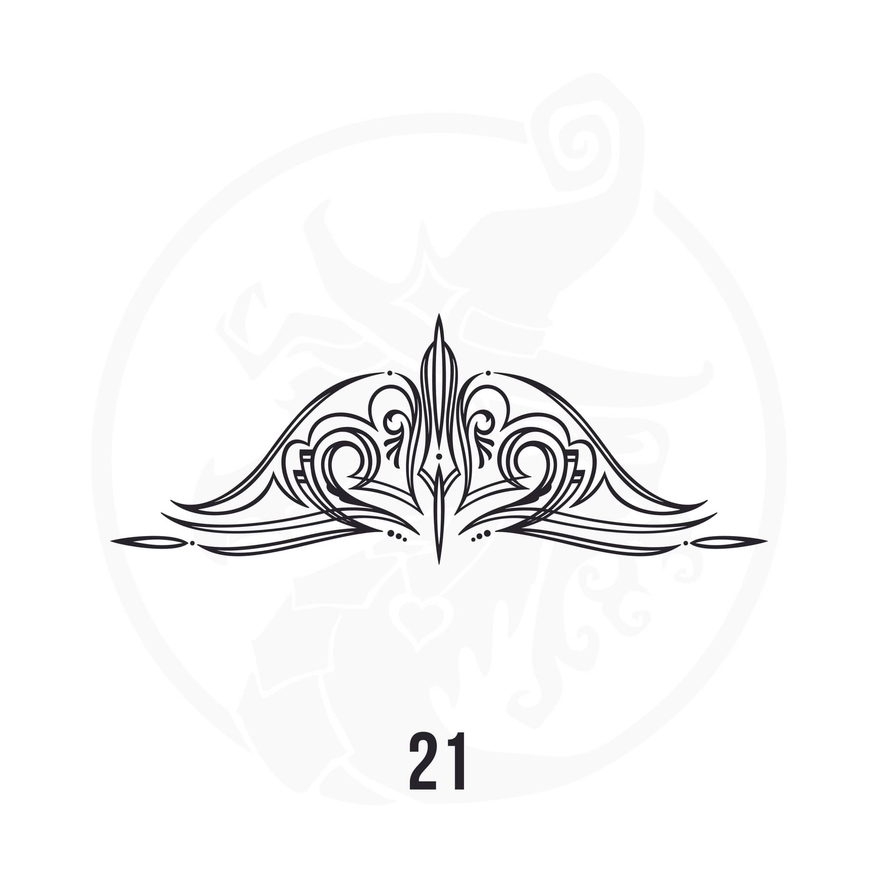 Pinstripe Vinyl Decal Series 107 Style 21, premium high-quality die-cut vinyl decal design #1 for cars, trucks, motorcycles, laptops, and more, sticker