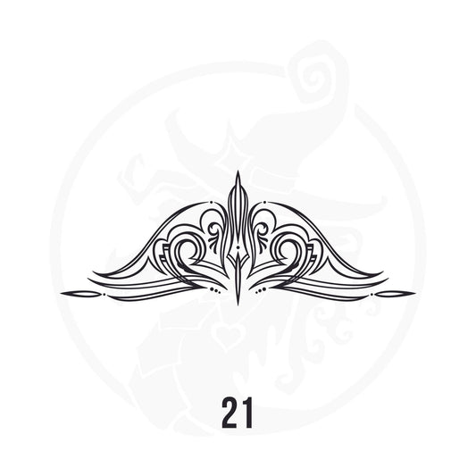 Pinstripe Vinyl Decal Series 107 Style 21, premium high-quality die-cut vinyl decal design #1 for cars, trucks, motorcycles, laptops, and more, sticker