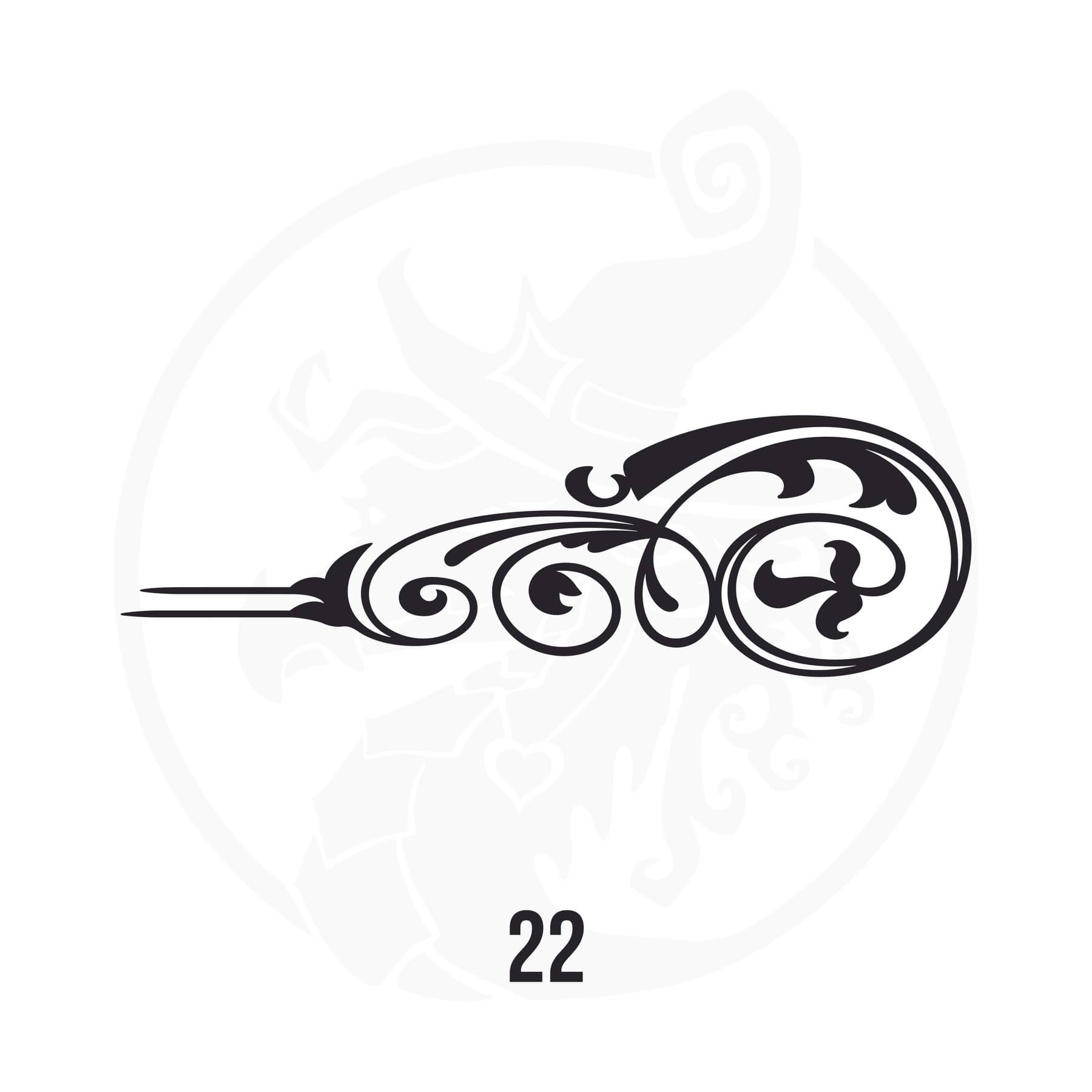 Pinstripe Vinyl Decal Series 107 Style 22, premium high-quality die-cut vinyl decal design #1 for cars, trucks, motorcycles, laptops, and more, sticker