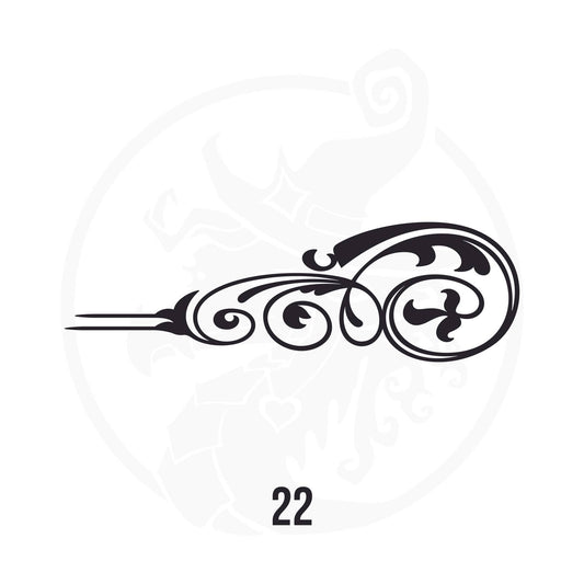 Pinstripe Vinyl Decal Series 107 Style 22, premium high-quality die-cut vinyl decal design #1 for cars, trucks, motorcycles, laptops, and more, sticker