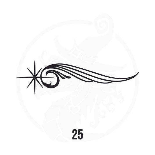 Pinstripe Vinyl Decal Series 107 Style 25, premium high-quality die-cut vinyl decal design #1 for cars, trucks, motorcycles, laptops, and more, sticker