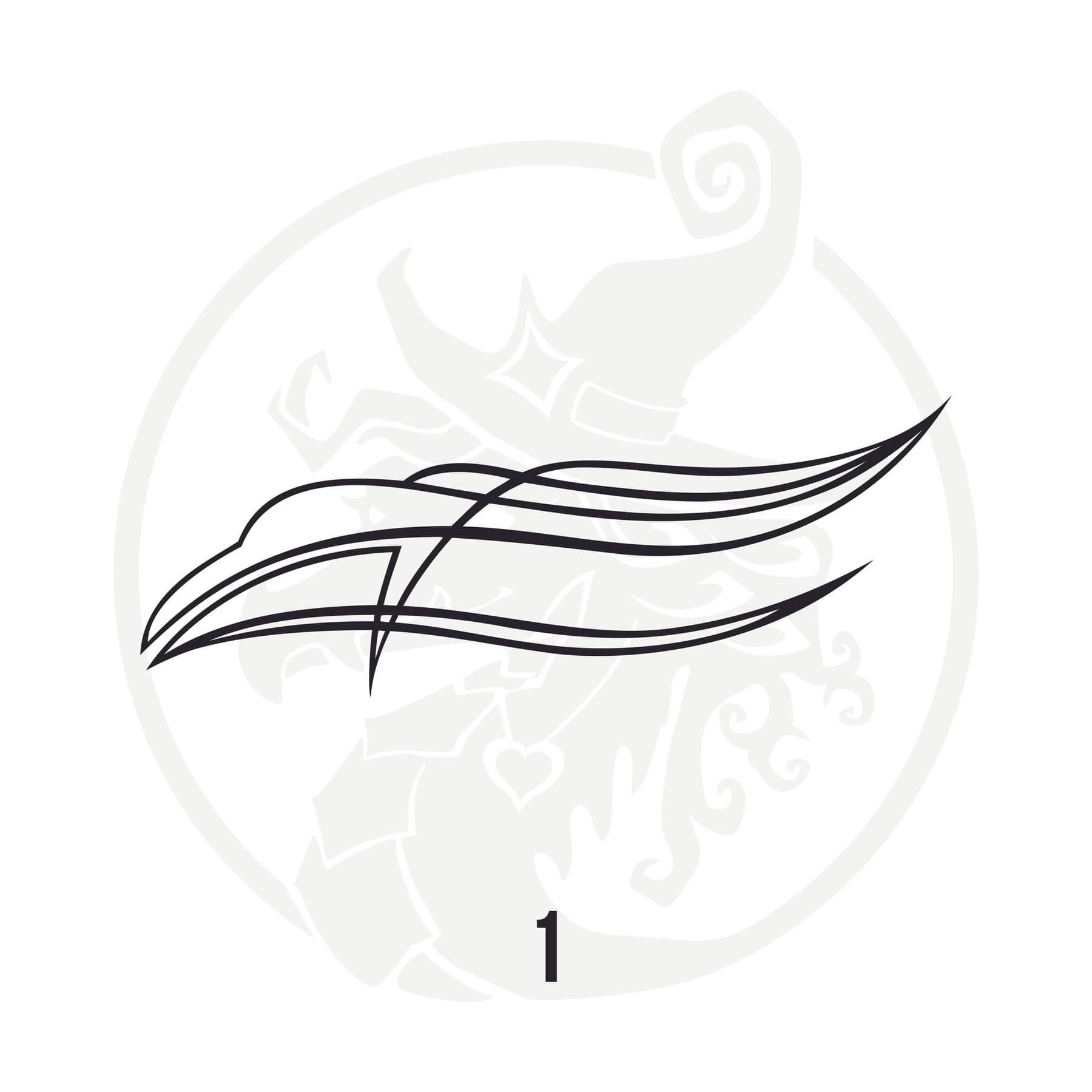 Pinstripe Vinyl Decal Series 110 Style 01, premium high-quality die-cut vinyl decal design #1 for cars, trucks, motorcycles, laptops, and more, sticker