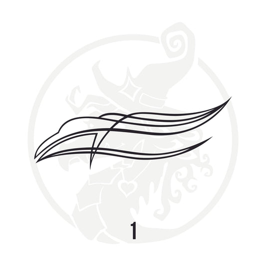 Pinstripe Vinyl Decal Series 110 Style 01, premium high-quality die-cut vinyl decal design #1 for cars, trucks, motorcycles, laptops, and more, sticker