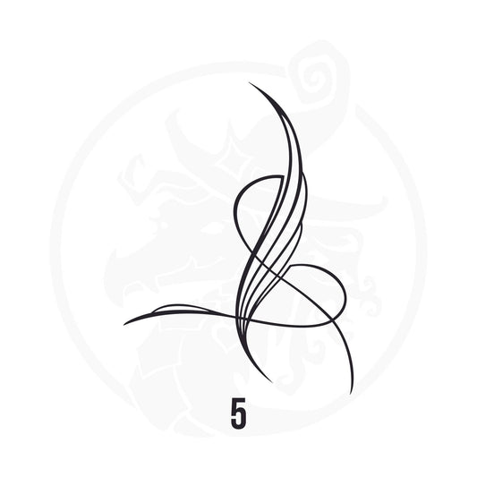 Pinstripe Vinyl Decal Series 110 Style 05, premium high-quality die-cut vinyl decal design #1 for cars, trucks, motorcycles, laptops, and more, sticker