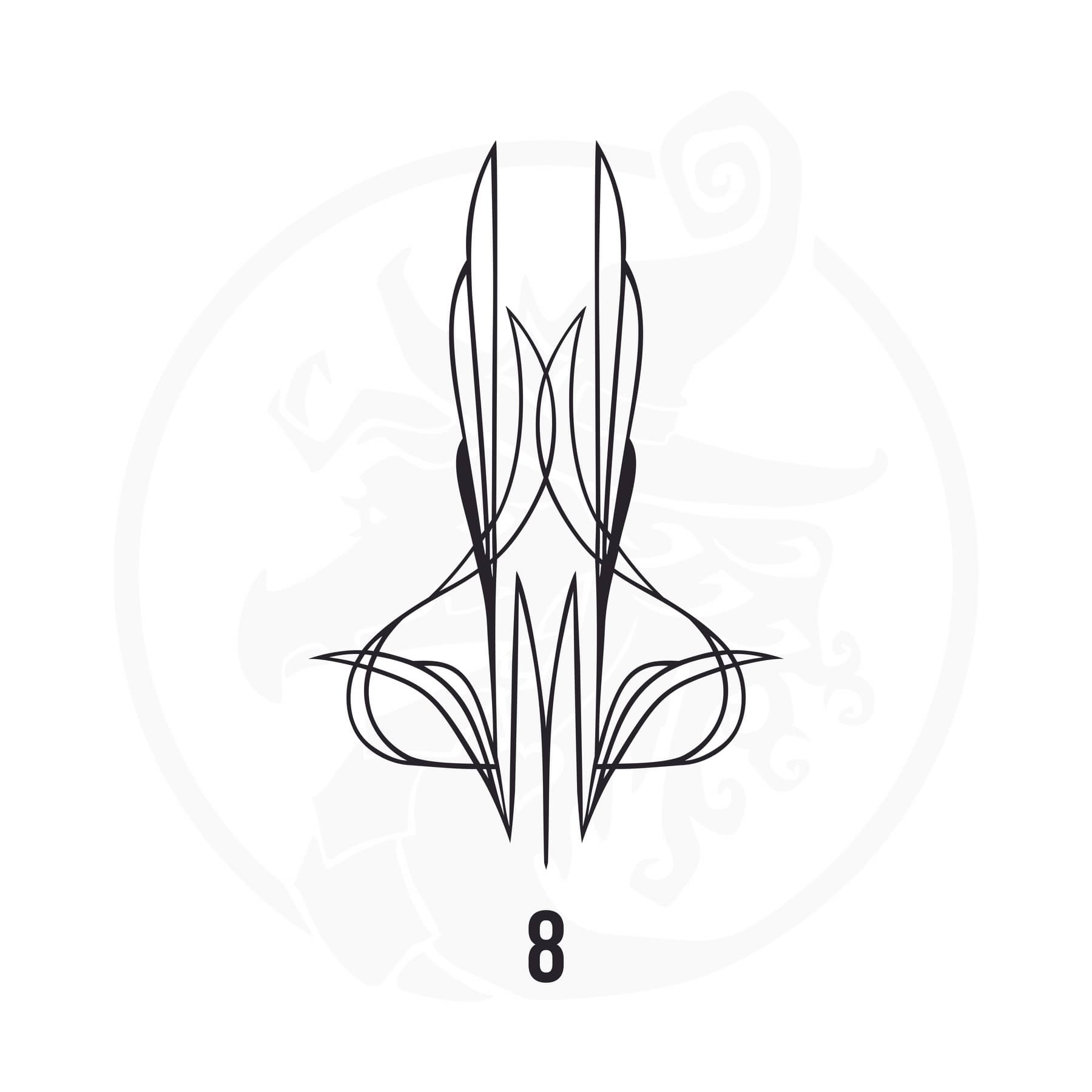 Pinstripe Vinyl Decal Series 110 Style 08, premium high-quality die-cut vinyl decal design #1 for cars, trucks, motorcycles, laptops, and more, sticker