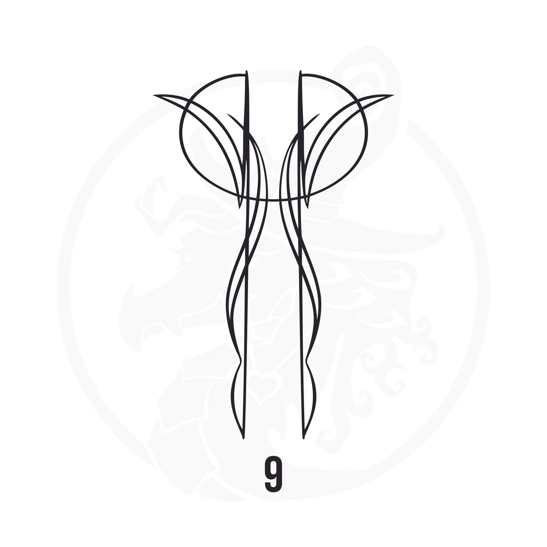 Pinstripe Vinyl Decal Series 110 Style 09, premium high-quality die-cut vinyl decal design #1 for cars, trucks, motorcycles, laptops, and more, sticker