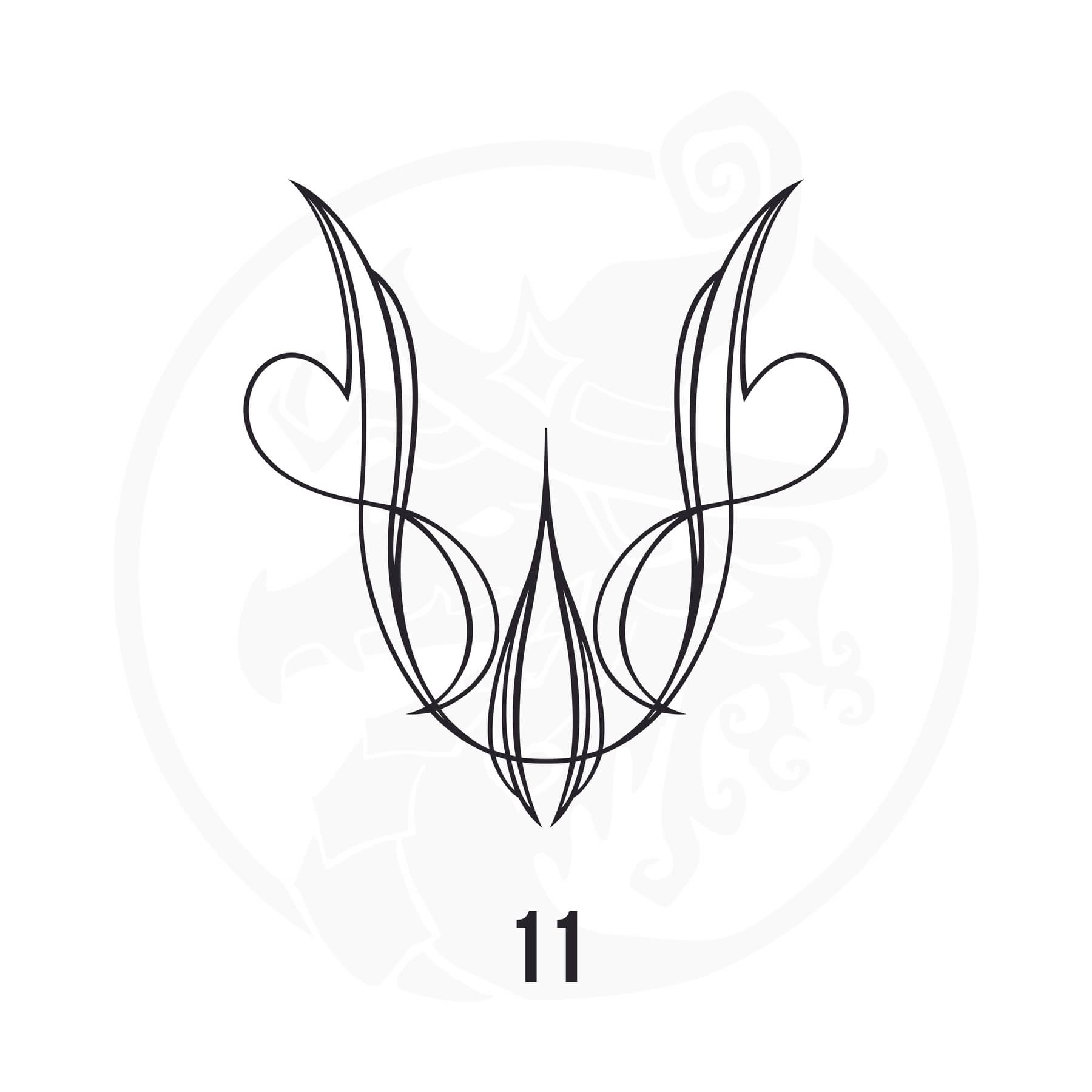 Pinstripe Vinyl Decal Series 110 Style 11, premium high-quality die-cut vinyl decal design #1 for cars, trucks, motorcycles, laptops, and more, sticker