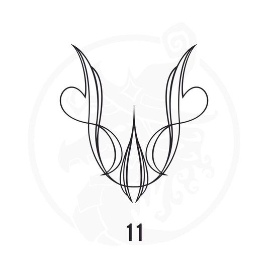 Pinstripe Vinyl Decal Series 110 Style 11, premium high-quality die-cut vinyl decal design #1 for cars, trucks, motorcycles, laptops, and more, sticker