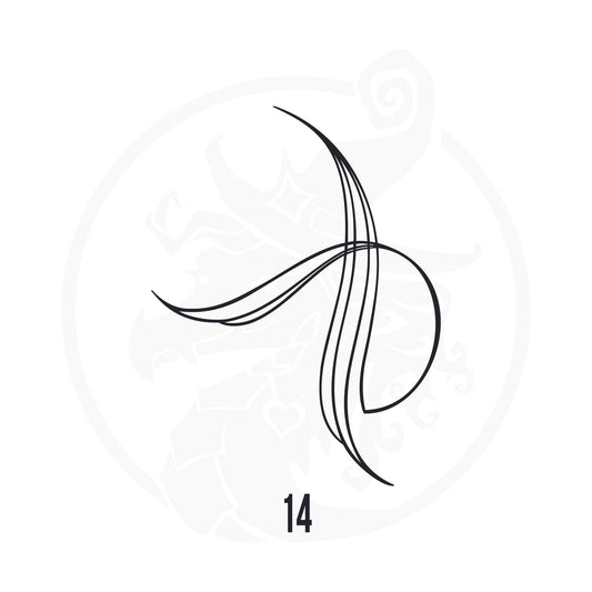 Pinstripe Vinyl Decal Series 110 Style 14, premium high-quality die-cut vinyl decal design #1 for cars, trucks, motorcycles, laptops, and more, sticker