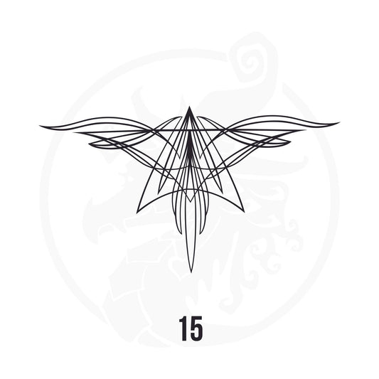 Pinstripe Vinyl Decal Series 110 Style 15, premium high-quality die-cut vinyl decal design #1 for cars, trucks, motorcycles, laptops, and more, sticker
