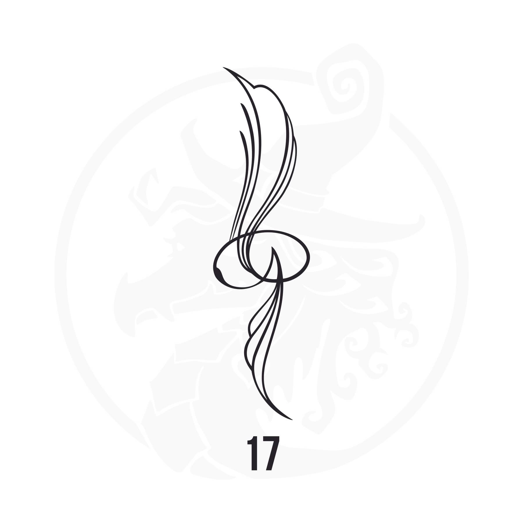 Pinstripe Vinyl Decal Series 110 Style 17, premium high-quality die-cut vinyl decal design #1 for cars, trucks, motorcycles, laptops, and more, sticker