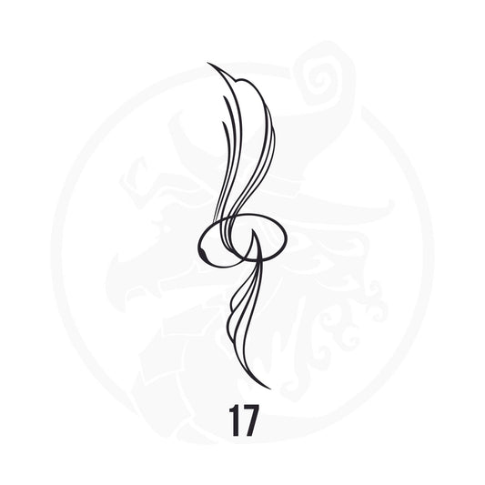 Pinstripe Vinyl Decal Series 110 Style 17, premium high-quality die-cut vinyl decal design #1 for cars, trucks, motorcycles, laptops, and more, sticker