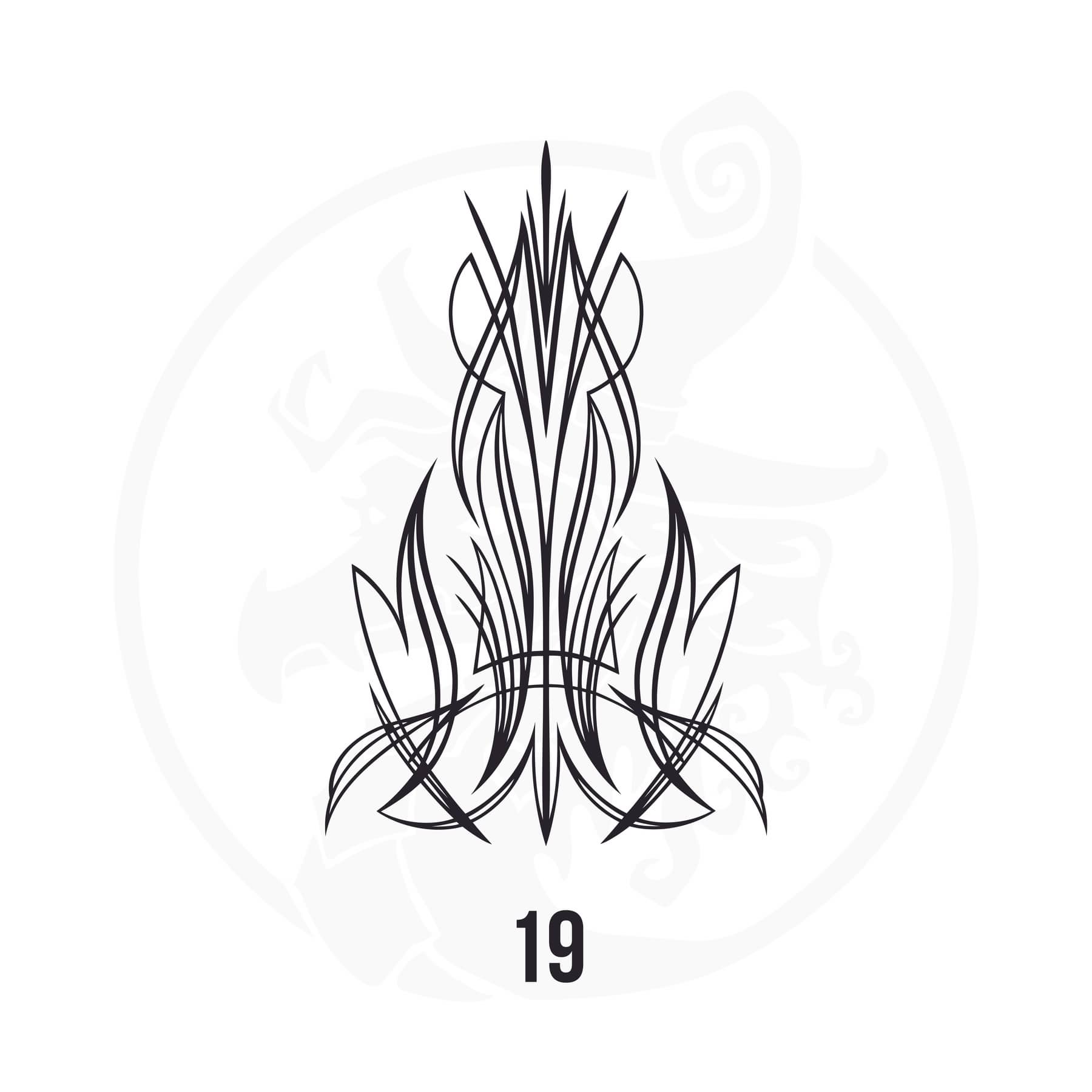 Pinstripe Vinyl Decal Series 110 Style 19, premium high-quality die-cut vinyl decal design #1 for cars, trucks, motorcycles, laptops, and more, sticker