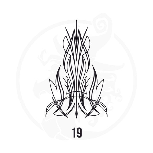 Pinstripe Vinyl Decal Series 110 Style 19, premium high-quality die-cut vinyl decal design #1 for cars, trucks, motorcycles, laptops, and more, sticker