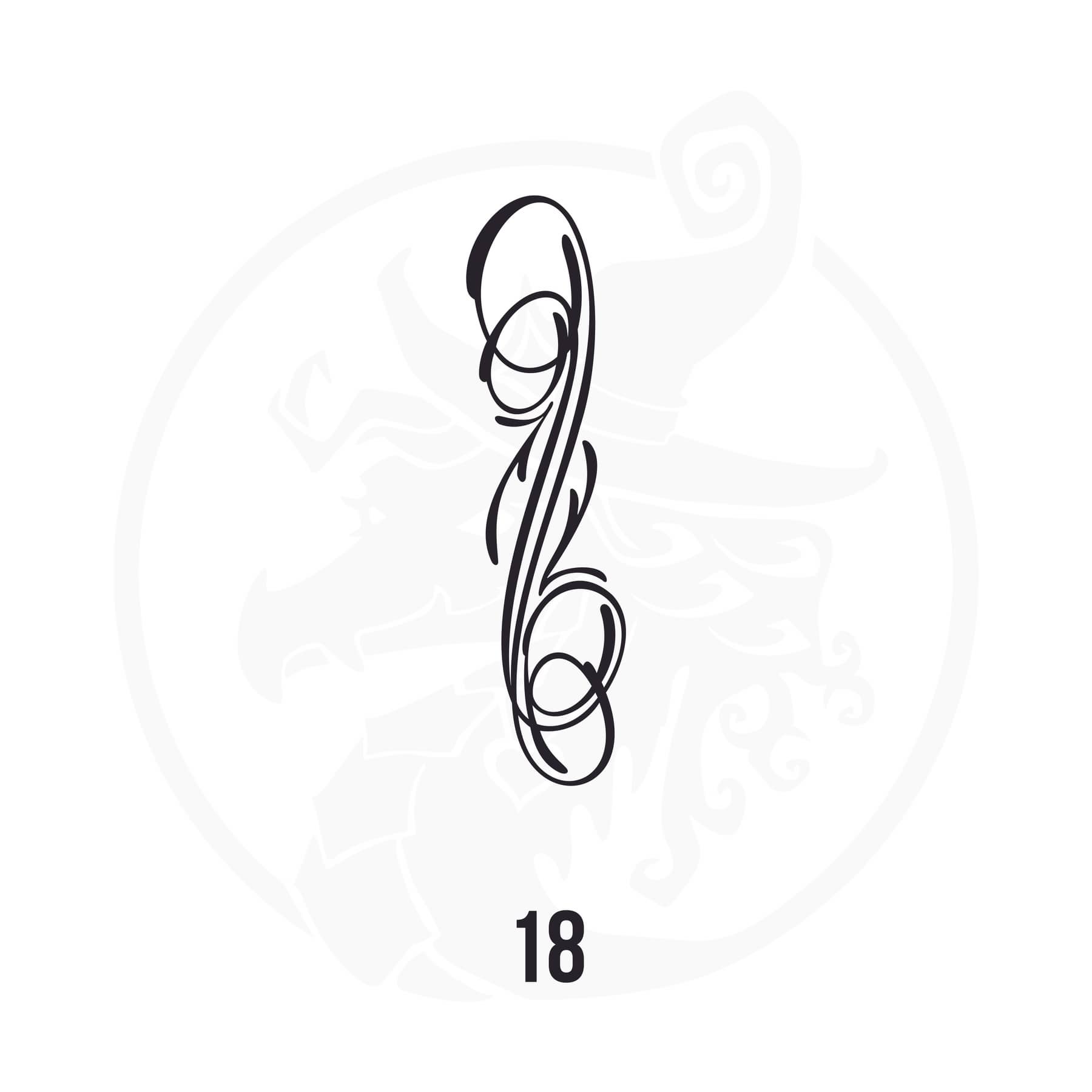Pinstripe Vinyl Decal Series 111 Style 18, premium high-quality die-cut vinyl decal design #1 for cars, trucks, motorcycles, laptops, and more, sticker