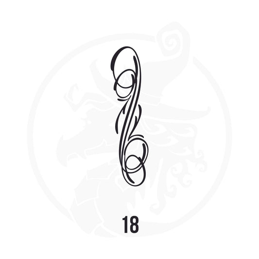 Pinstripe Vinyl Decal Series 111 Style 18, premium high-quality die-cut vinyl decal design #1 for cars, trucks, motorcycles, laptops, and more, sticker
