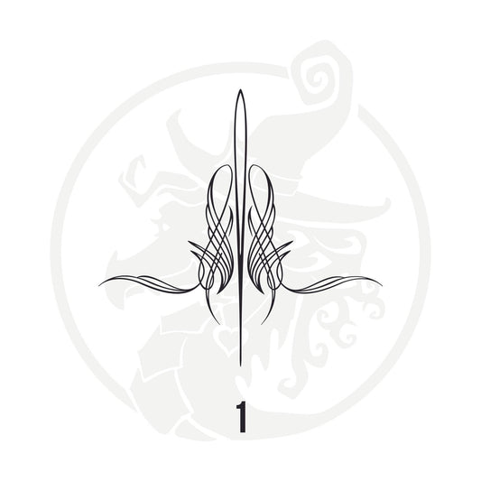 Pinstripe Vinyl Decal Series 112 Style 01, premium high-quality die-cut vinyl decal design #1 for cars, trucks, motorcycles, laptops, and more, sticker