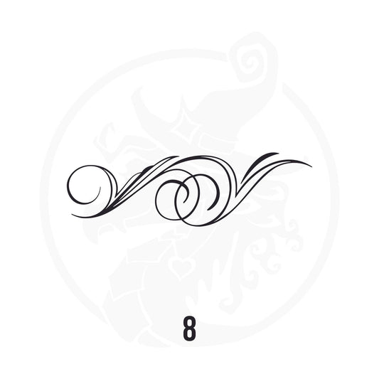 Pinstripe Vinyl Decal Series 112 Style 08, premium high-quality die-cut vinyl decal design #1 for cars, trucks, motorcycles, laptops, and more, sticker