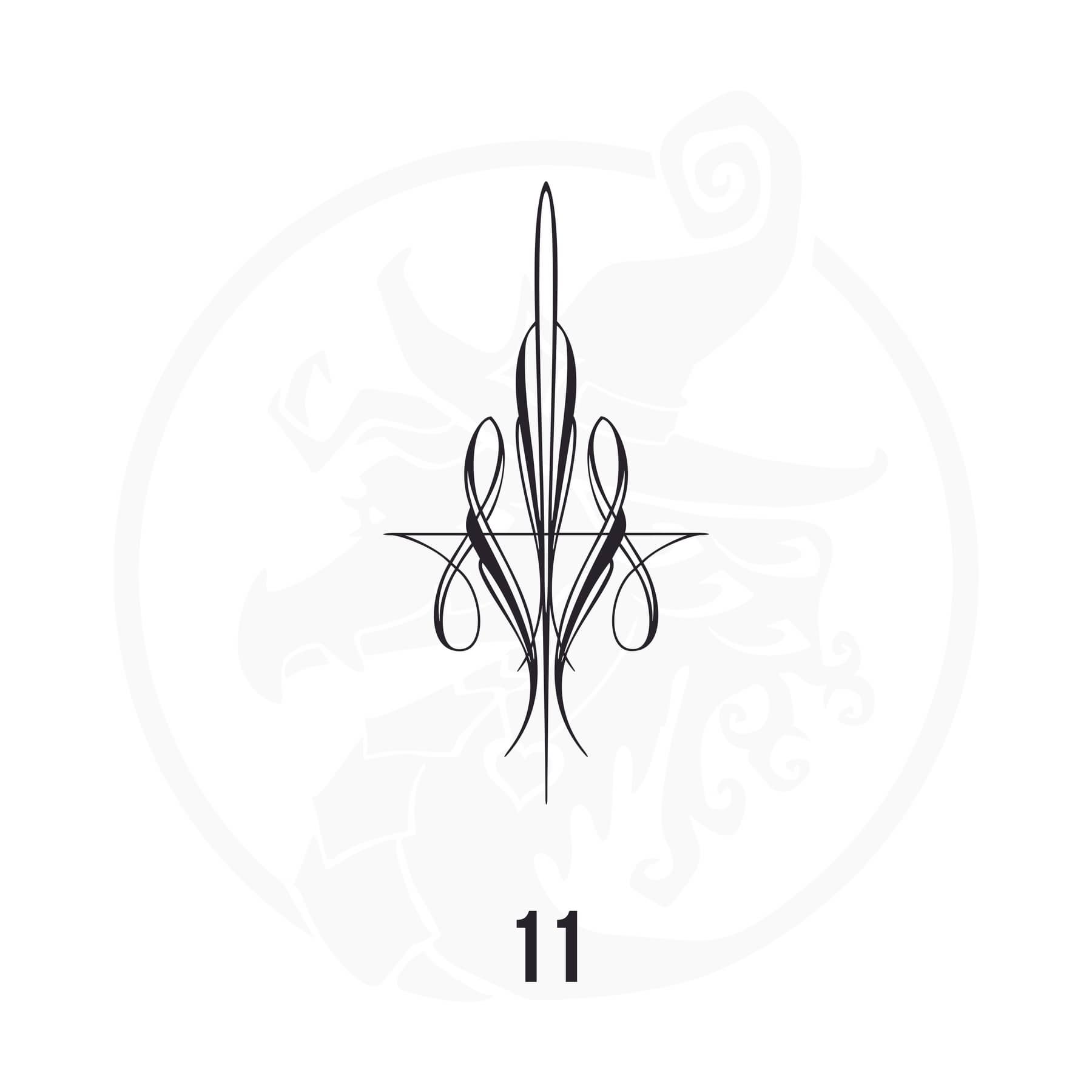Pinstripe Vinyl Decal Series 112 Style 11, premium high-quality die-cut vinyl decal design #1 for cars, trucks, motorcycles, laptops, and more, sticker