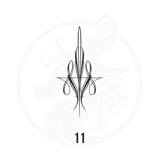 Pinstripe Vinyl Decal Series 112 Style 11, premium high-quality die-cut vinyl decal design #1 for cars, trucks, motorcycles, laptops, and more, sticker