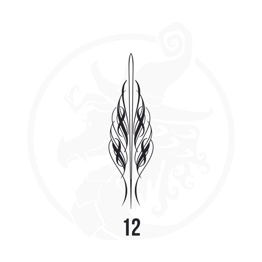 Pinstripe Vinyl Decal Series 112 Style 12, premium high-quality die-cut vinyl decal design #1 for cars, trucks, motorcycles, laptops, and more, sticker