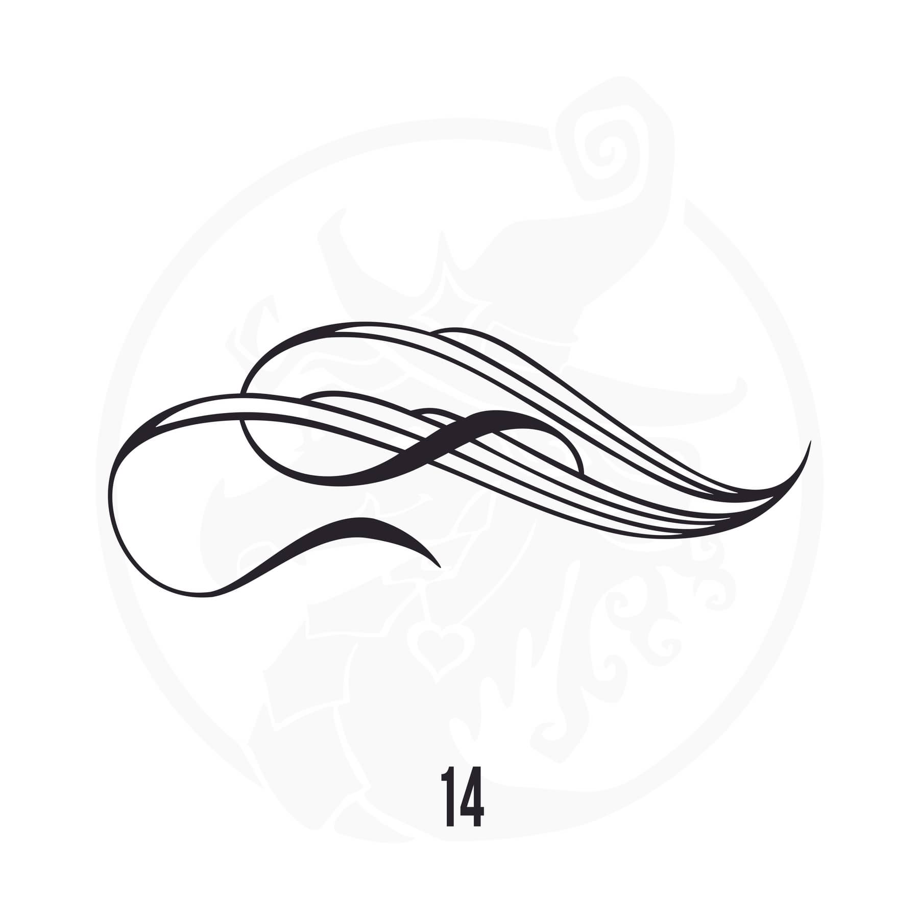 Pinstripe Vinyl Decal Series 112 Style 14, premium high-quality die-cut vinyl decal design #1 for cars, trucks, motorcycles, laptops, and more, sticker