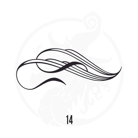 Pinstripe Vinyl Decal Series 112 Style 14, premium high-quality die-cut vinyl decal design #1 for cars, trucks, motorcycles, laptops, and more, sticker