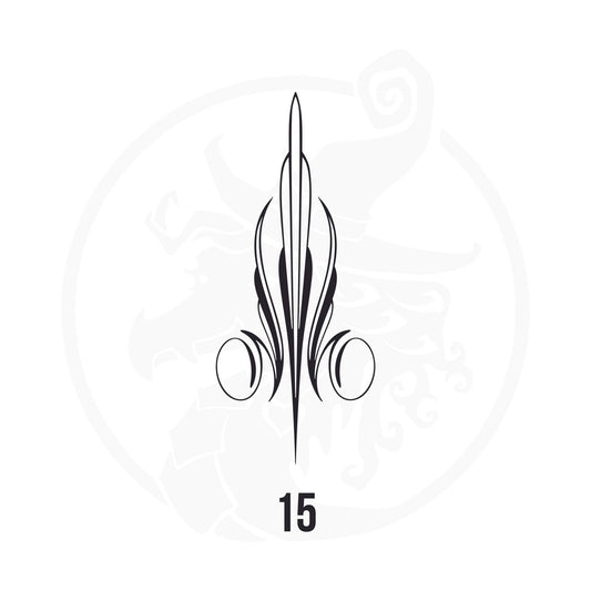 Pinstripe Vinyl Decal Series 112 Style 15, premium high-quality die-cut vinyl decal design #1 for cars, trucks, motorcycles, laptops, and more, sticker