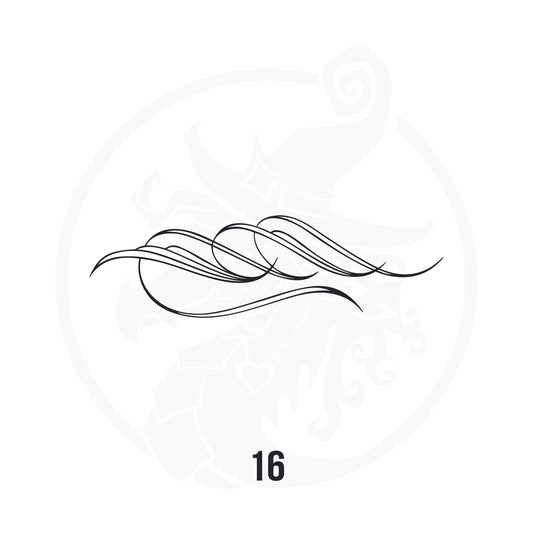 Pinstripe Vinyl Decal Series 112 Style 16, premium high-quality die-cut vinyl decal design #1 for cars, trucks, motorcycles, laptops, and more, sticker