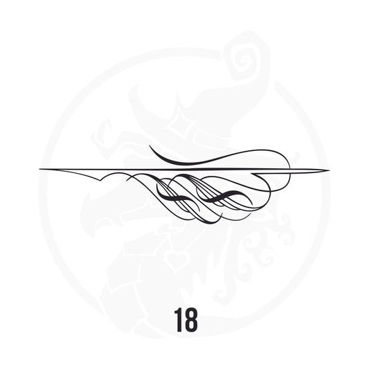 Pinstripe Vinyl Decal Series 112 Style 18, premium high-quality die-cut vinyl decal design #1 for cars, trucks, motorcycles, laptops, and more, sticker