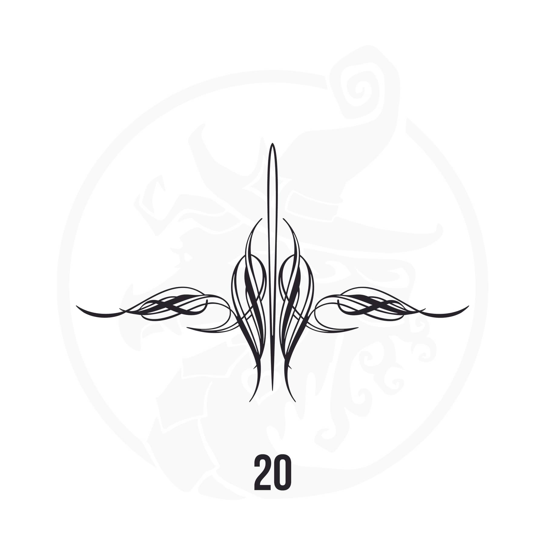 Pinstripe Vinyl Decal Series 112 Style 20, premium high-quality die-cut vinyl decal design #1 for cars, trucks, motorcycles, laptops, and more, sticker