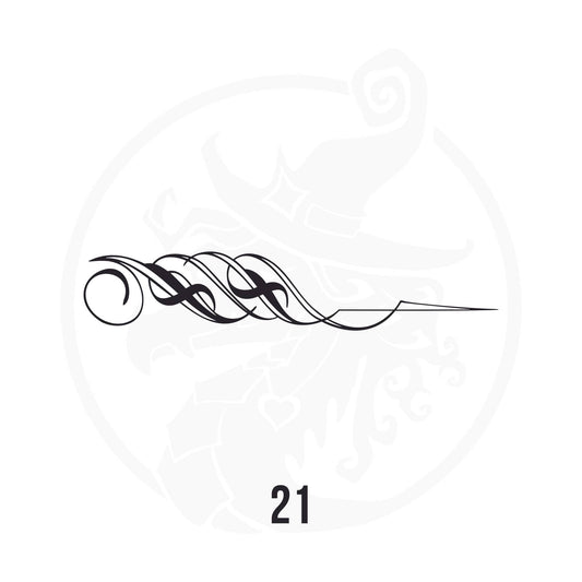 Pinstripe Vinyl Decal Series 112 Style 21, premium high-quality die-cut vinyl decal design #1 for cars, trucks, motorcycles, laptops, and more, sticker
