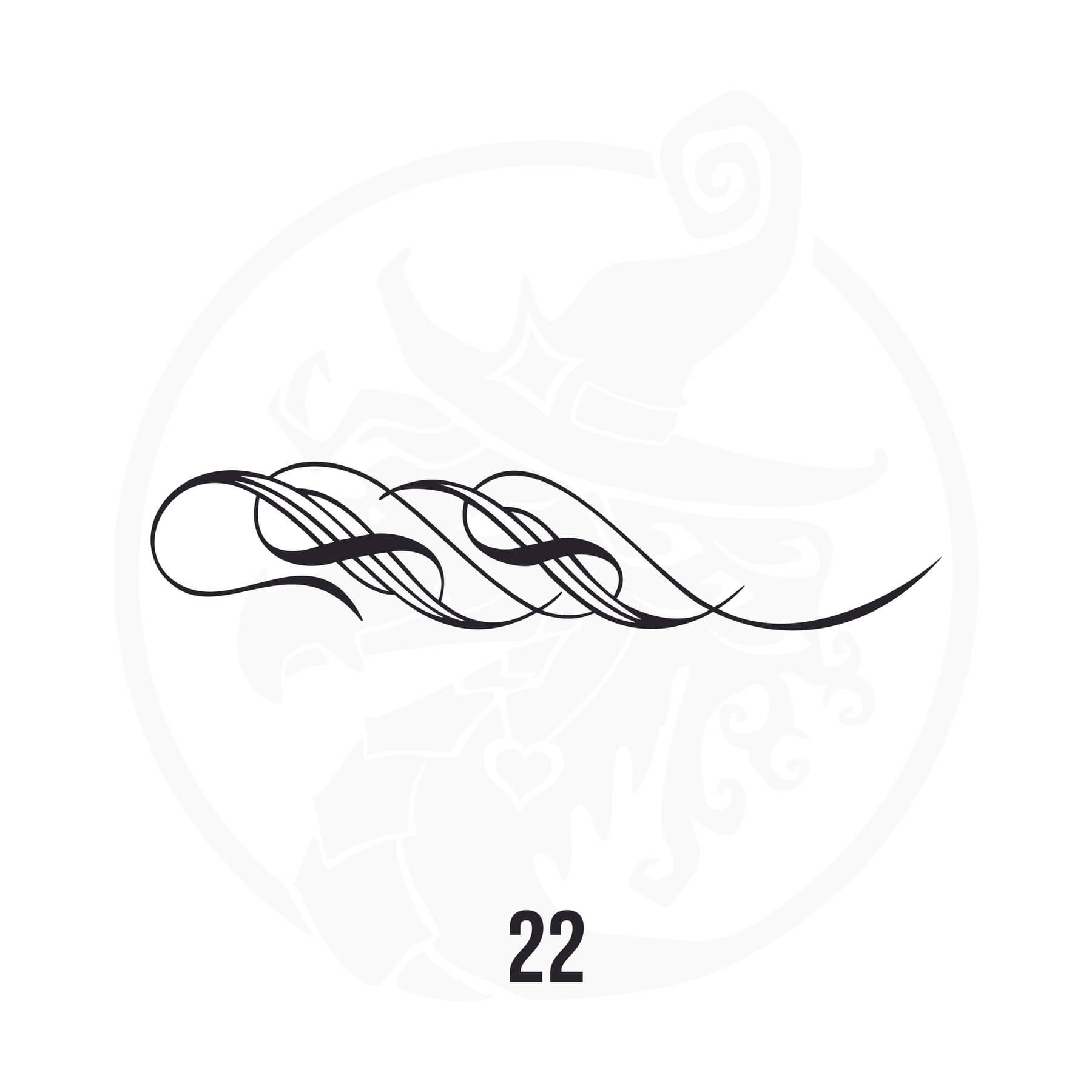 Pinstripe Vinyl Decal Series 112 Style 22, premium high-quality die-cut vinyl decal design #1 for cars, trucks, motorcycles, laptops, and more, sticker