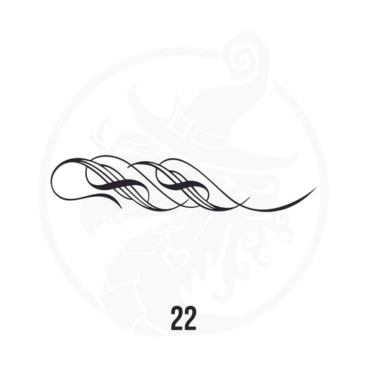 Pinstripe Vinyl Decal Series 112 Style 22, premium high-quality die-cut vinyl decal design #1 for cars, trucks, motorcycles, laptops, and more, sticker