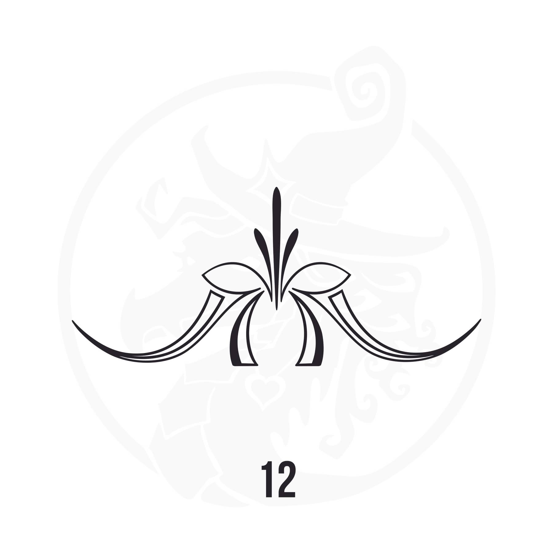 Pinstripe Vinyl Decal Series 113 Style 12, premium high-quality die-cut vinyl decal design #1 for cars, trucks, motorcycles, laptops, and more, sticker