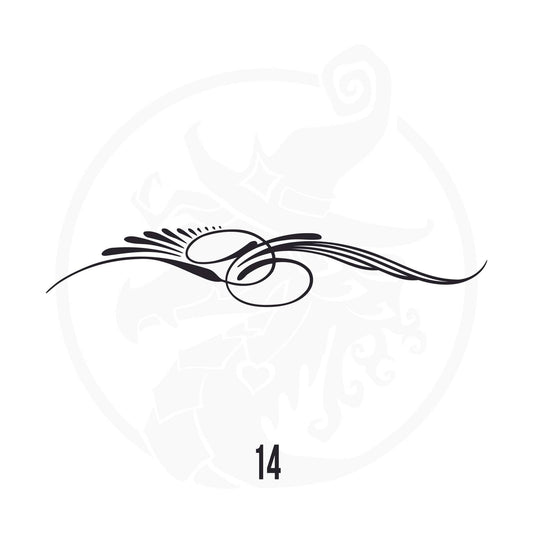 Pinstripe Vinyl Decal Series 113 Style 14, premium high-quality die-cut vinyl decal design #1 for cars, trucks, motorcycles, laptops, and more, sticker