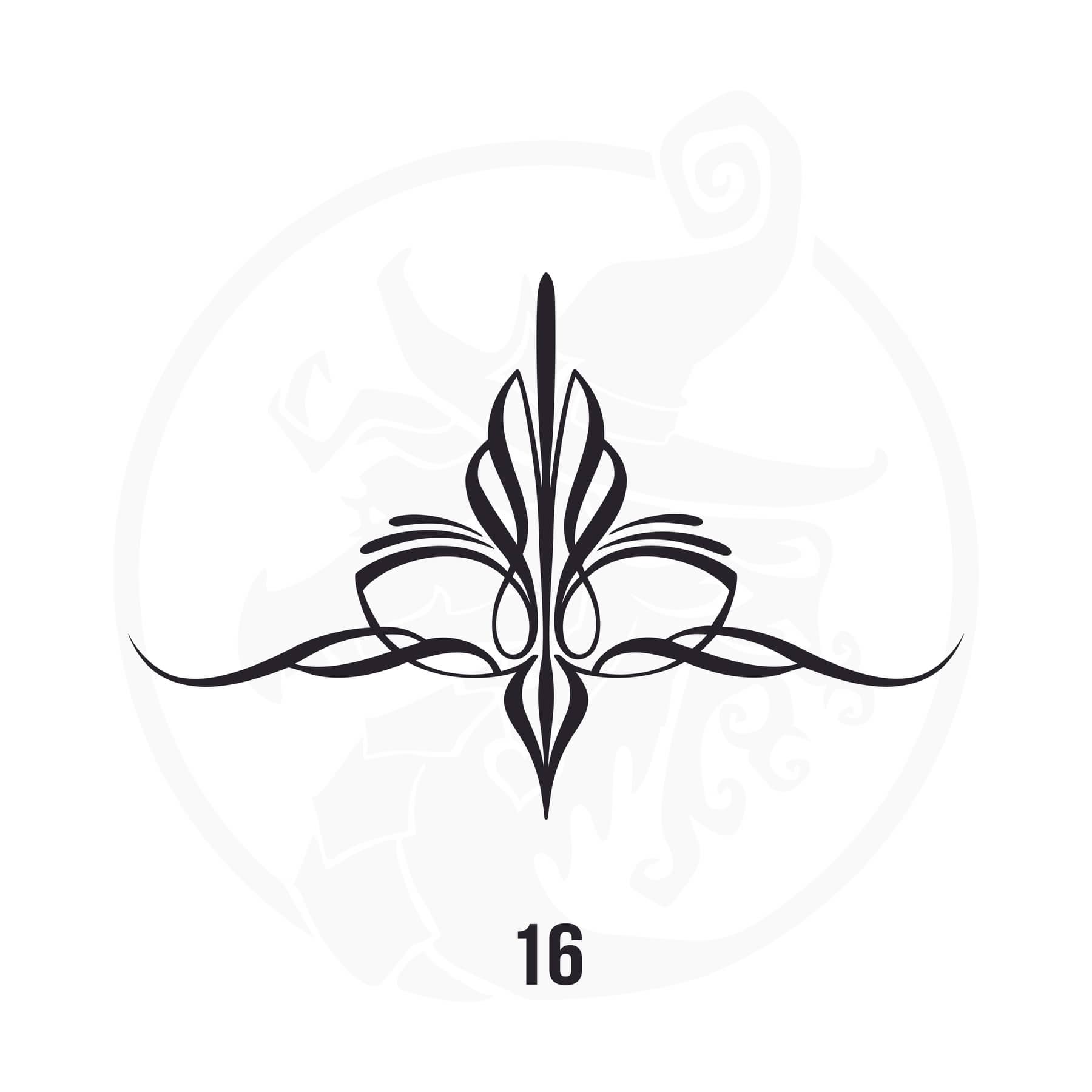 Pinstripe Vinyl Decal Series 113 Style 16, premium high-quality die-cut vinyl decal design #1 for cars, trucks, motorcycles, laptops, and more, sticker