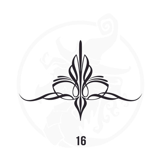 Pinstripe Vinyl Decal Series 113 Style 16, premium high-quality die-cut vinyl decal design #1 for cars, trucks, motorcycles, laptops, and more, sticker