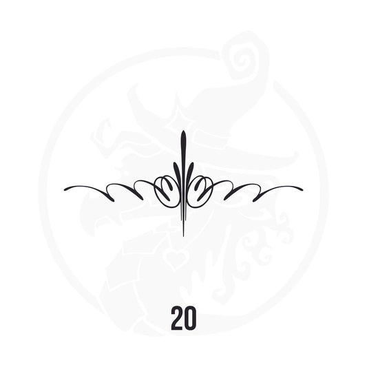 Pinstripe Vinyl Decal Series 113 Style 20, premium high-quality die-cut vinyl decal design #1 for cars, trucks, motorcycles, laptops, and more, sticker