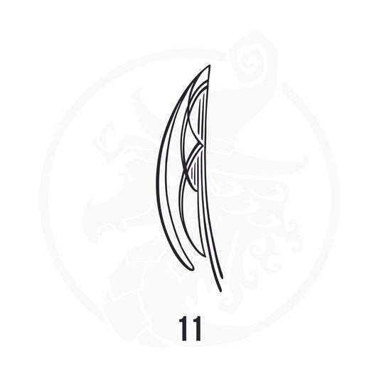 Pinstripe Vinyl Decal Series 114 Style 11, premium high-quality die-cut vinyl decal design #1 for cars, trucks, motorcycles, laptops, and more, sticker