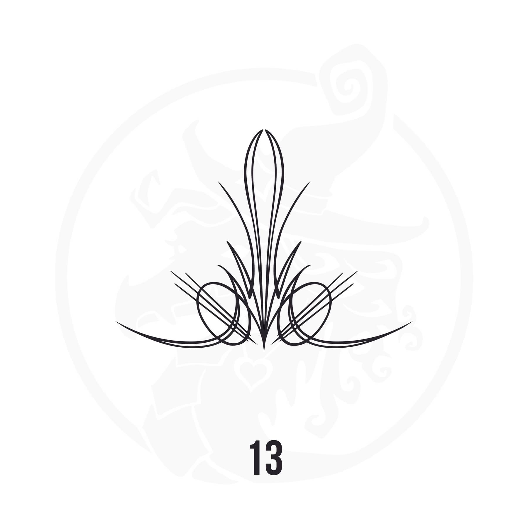 Pinstripe Vinyl Decal Series 114 Style 13, premium high-quality die-cut vinyl decal design #1 for cars, trucks, motorcycles, laptops, and more, sticker