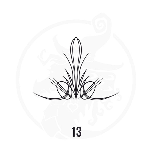 Pinstripe Vinyl Decal Series 114 Style 13, premium high-quality die-cut vinyl decal design #1 for cars, trucks, motorcycles, laptops, and more, sticker