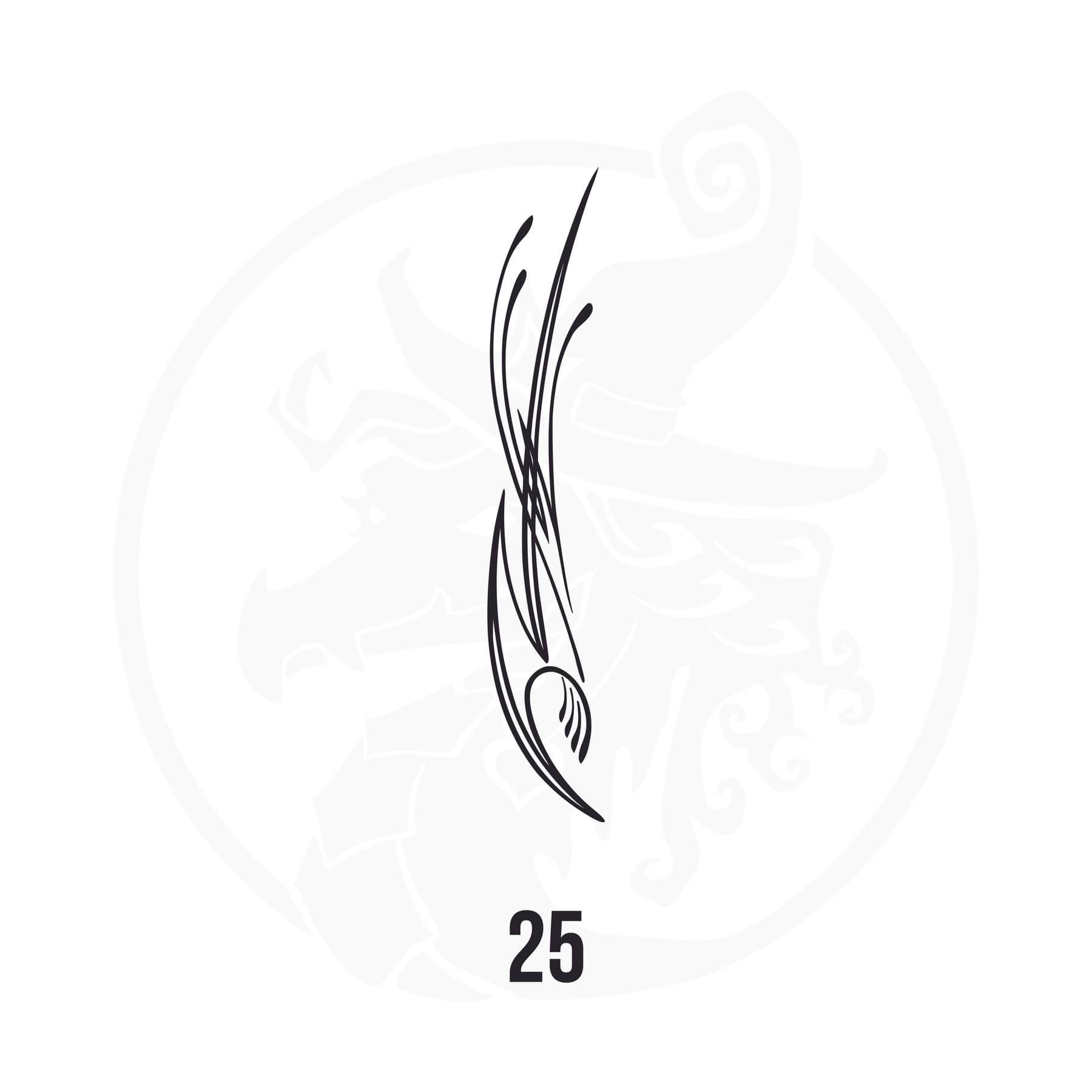 Pinstripe Vinyl Decal Series 114 Style 25, premium high-quality die-cut vinyl decal design #1 for cars, trucks, motorcycles, laptops, and more, sticker