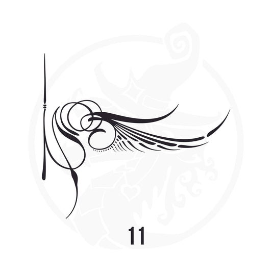 Pinstripe Vinyl Decal Series 116 Style 11, premium high-quality die-cut vinyl decal design #1 for cars, trucks, motorcycles, laptops, and more, sticker