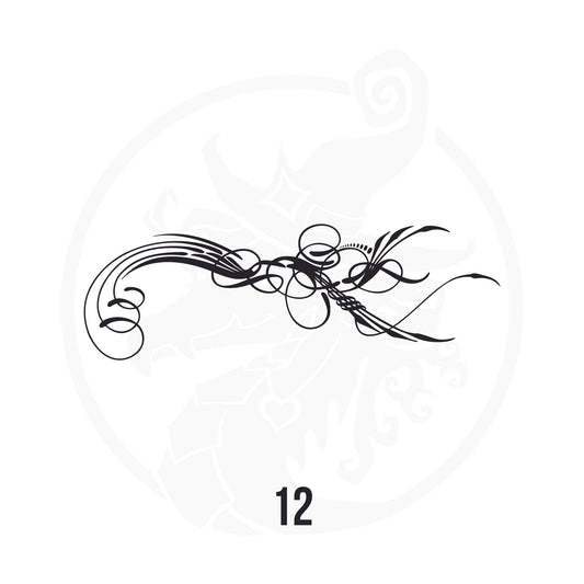 Pinstripe Vinyl Decal Series 116 Style 12, premium high-quality die-cut vinyl decal design #1 for cars, trucks, motorcycles, laptops, and more, sticker