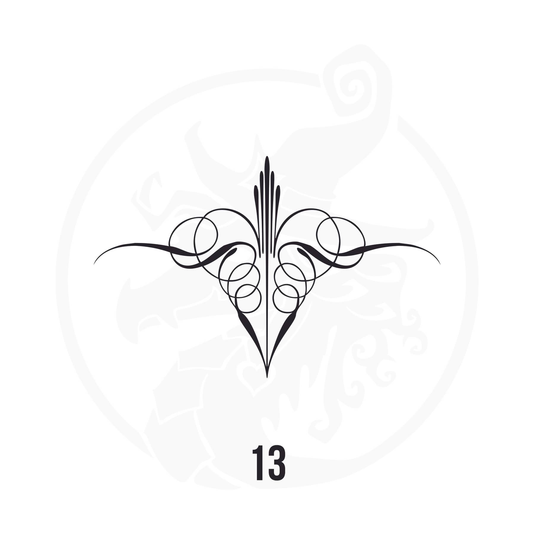 Pinstripe Vinyl Decal Series 116 Style 13, premium high-quality die-cut vinyl decal design #1 for cars, trucks, motorcycles, laptops, and more, sticker