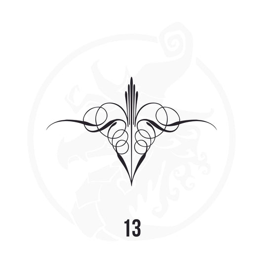 Pinstripe Vinyl Decal Series 116 Style 13, premium high-quality die-cut vinyl decal design #1 for cars, trucks, motorcycles, laptops, and more, sticker